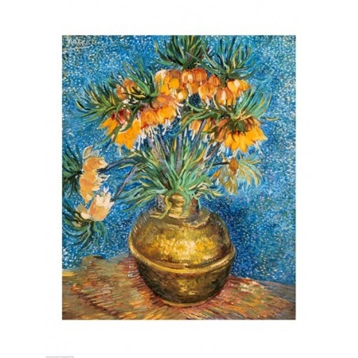 Crown Imperial Fritillaries in a Copper Vase 1886 Poster Print by Vincent Van Gogh Image 1