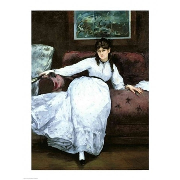 The Rest portrait of Berthe Morisot Poster Print by Edouard Manet Image 1