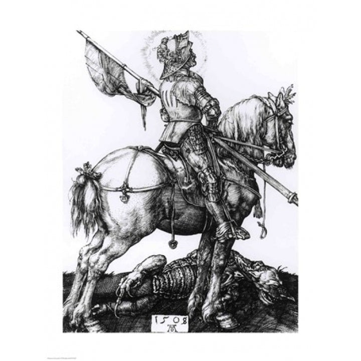 St. George and the Dragon 1508 Poster Print by Albrecht Durer Image 1