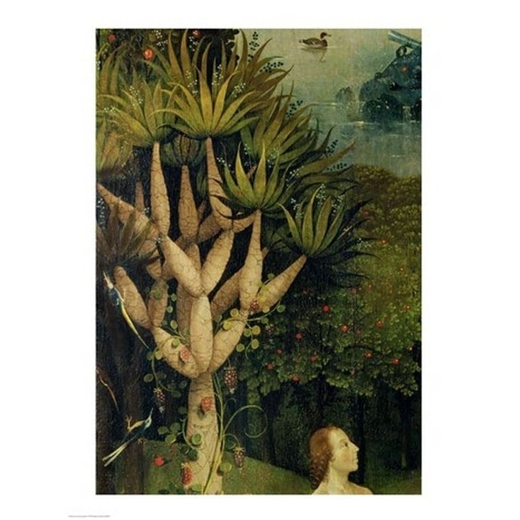 The Tree of the Knowledge of Good and Evil detail from the right panel of The Garden of Earthly Delights c.1500 Print Image 1