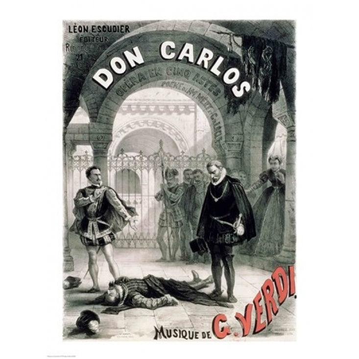 Poster advertising Don Carlos Poster Print by Alphonse Marie De Neuville Image 1