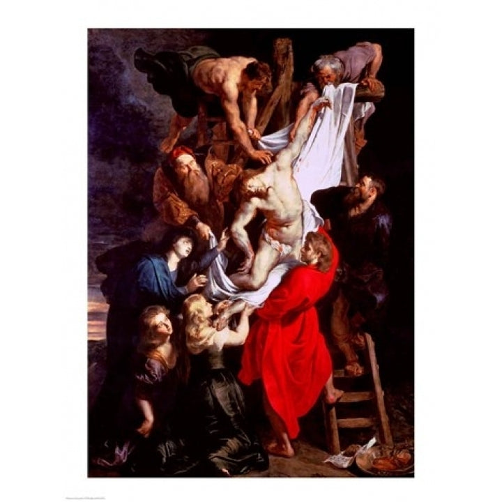 The Descent from the Cross central panel of the triptych Poster Print by Peter Paul Rubens Image 1