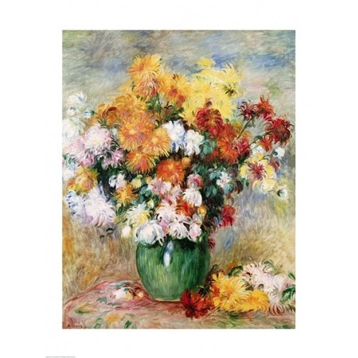 Bouquet of Chrysanthemums c.1884 Poster Print by Pierre-Auguste Renoir Image 1