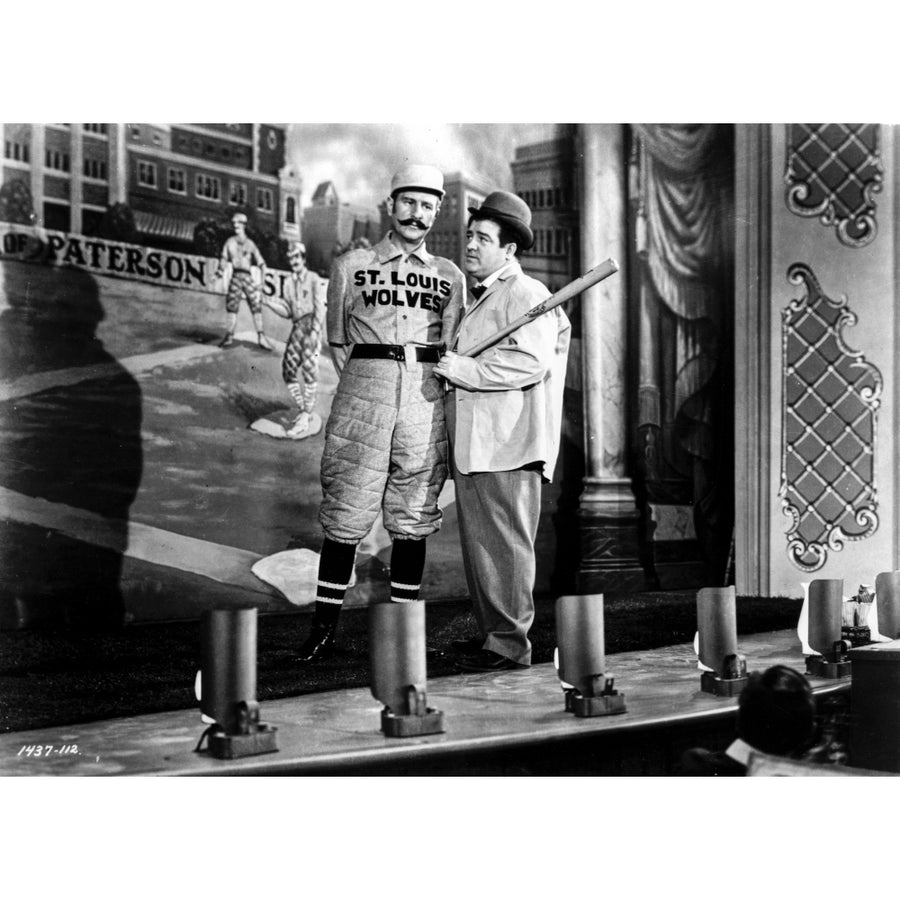 Abbott and Costello Posed Holding a Baseball Bat Photo Print Image 1