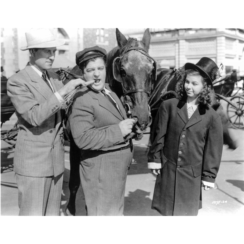 Abbott and Costello Posed with a Horse Photo Print Image 1