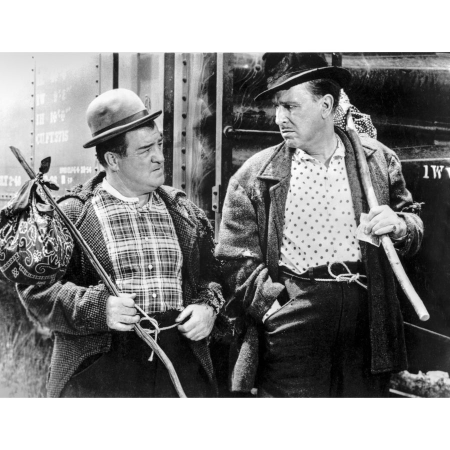 Abbott and Costello Travelling Light in a Classic Movie Scene Photo Print Image 1