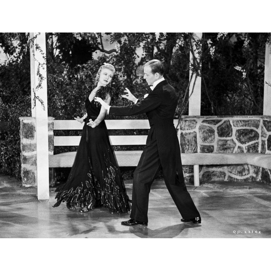 Fred Astaire and Ginger Rogers Dancing in White Tie and Tails Photo Print Image 1