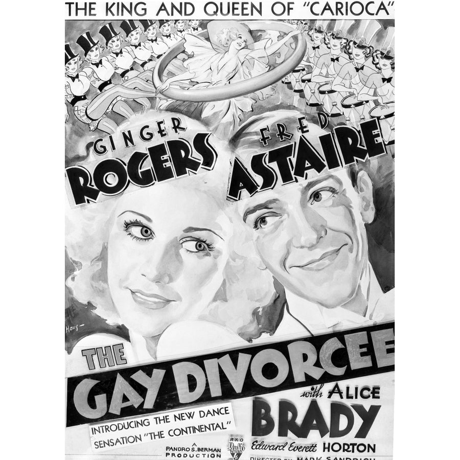 Fred Astaire and Ginger Rogers The Gay Divorcee Film Poster Photo Print Image 1