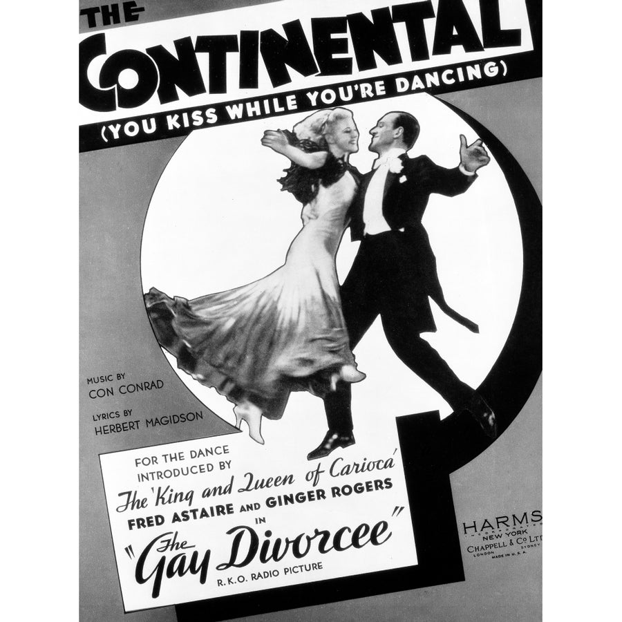 Fred Astaire and Ginger Rogers The Continental Poster Photo Print Image 1