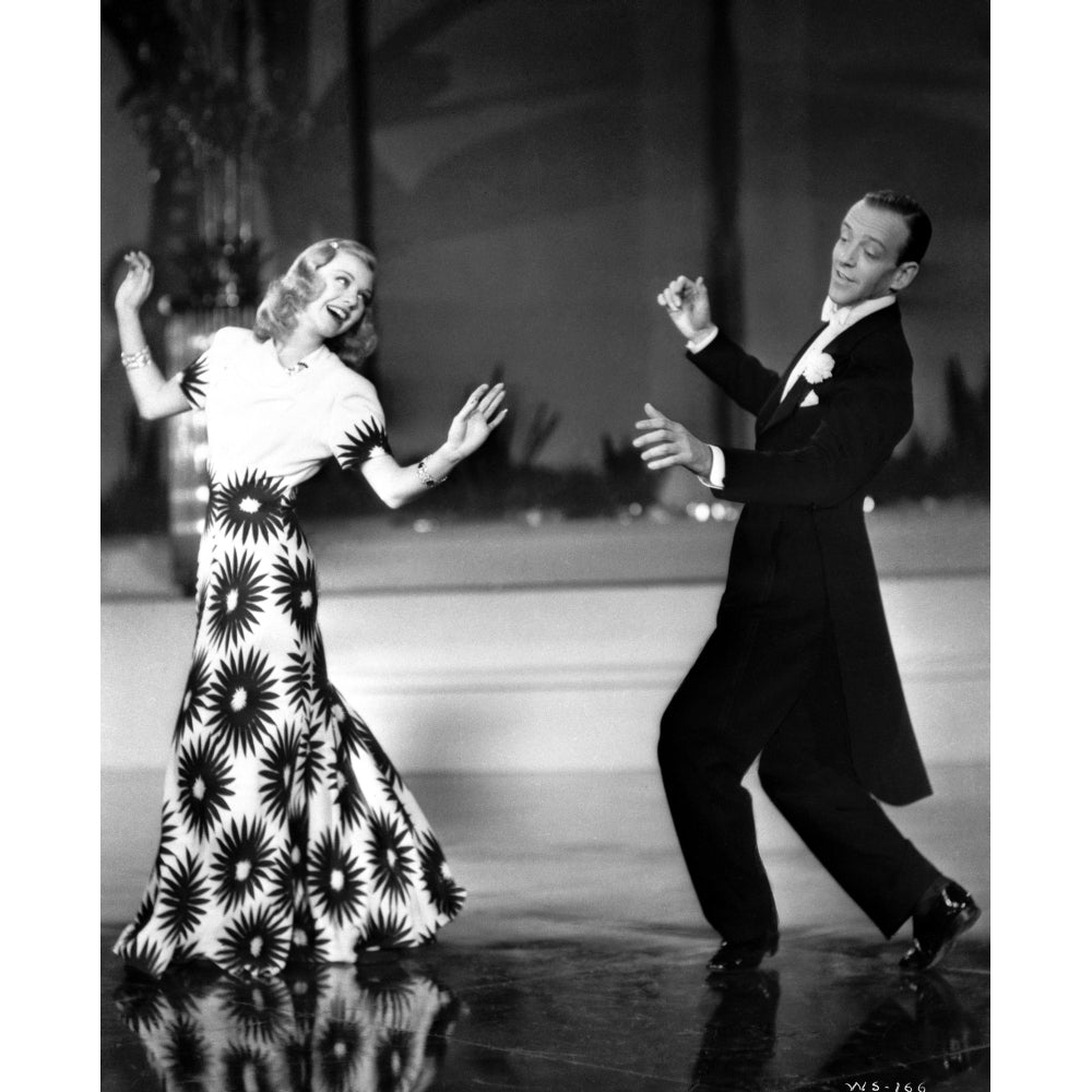 Fred Astaire and Ginger Rogers dancing on stage Photo Print Image 1