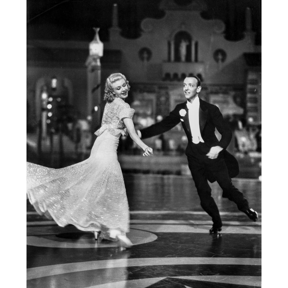 Fred Astaire and Ginger Rogers Dancing in Suit and Dress smiling Photo Print Image 1