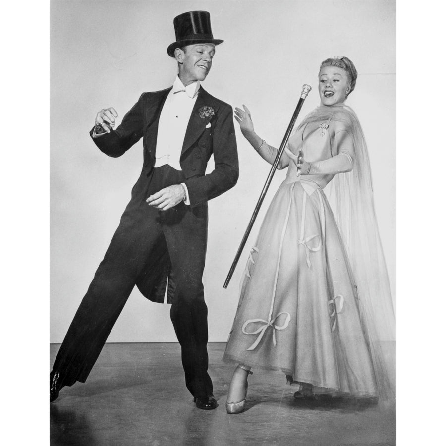 Fred Astaire and Ginger Rogers dancing with top hat and cane Photo Print Image 1