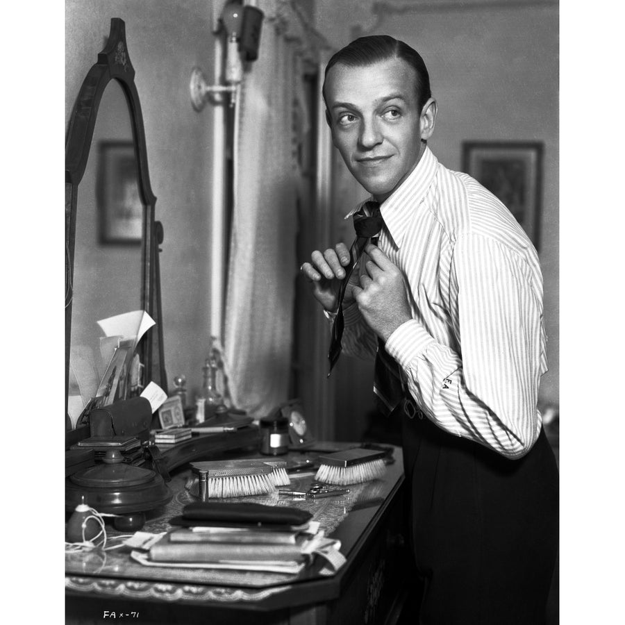 Fred Astaire Fixing Neck Tie Photo Print Image 1