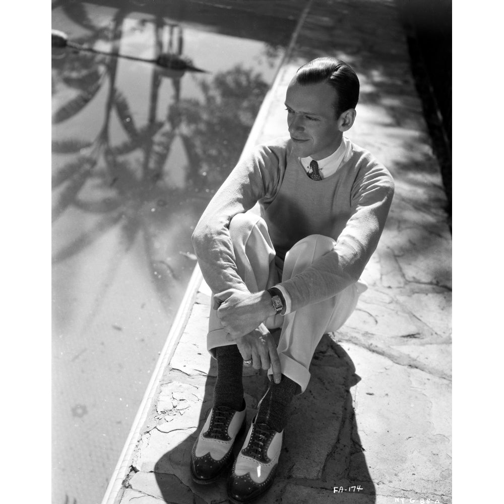 Fred Astaire Seated in Sweater Photo Print Image 1