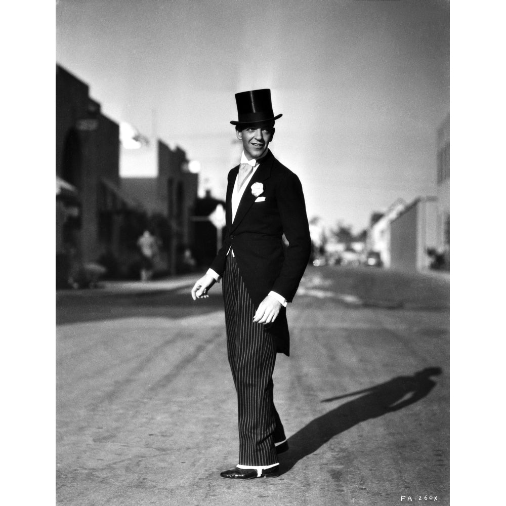 Fred Astaire standing in Black and White Photo Print Image 1