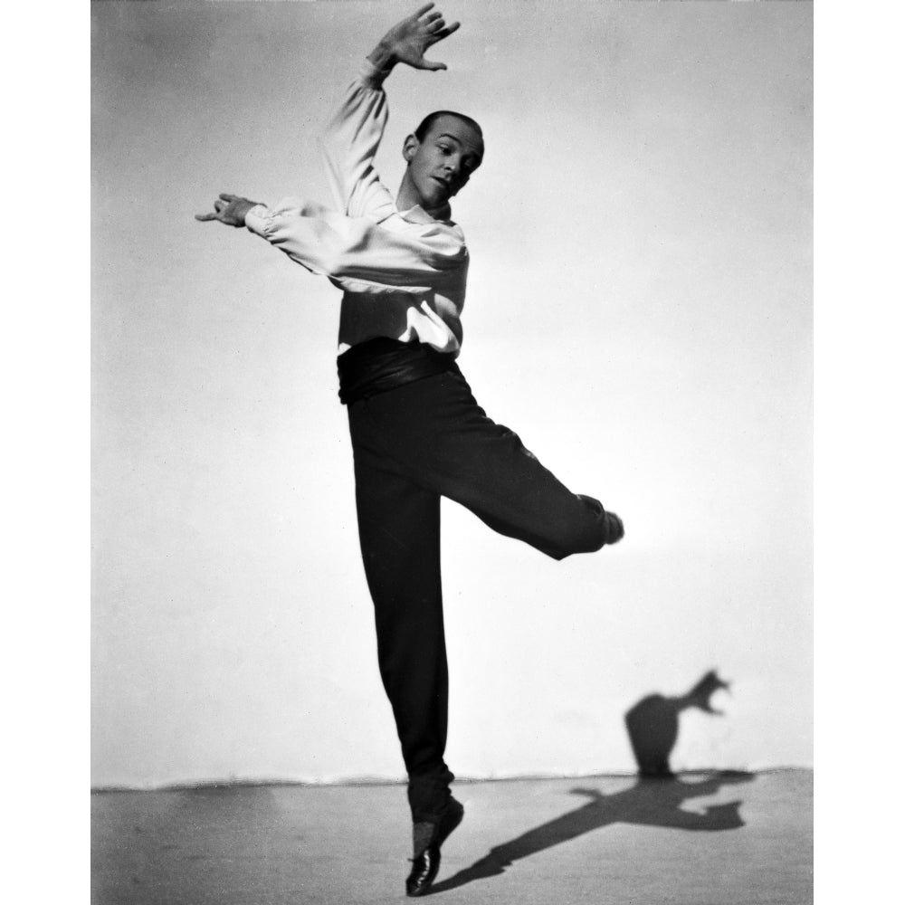 Fred Astaire Dancing Ballet in Black and White Shirt Photo Print Image 1