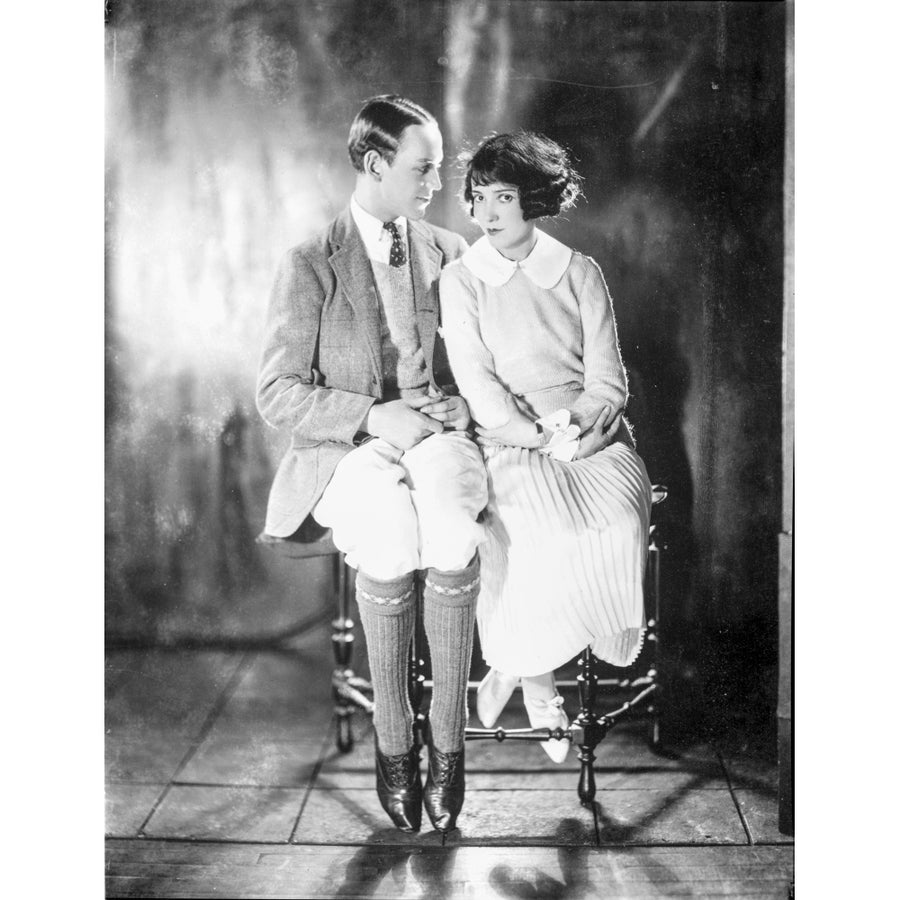 Portrait Fred Astaire sitting with a woman Photo Print Image 1