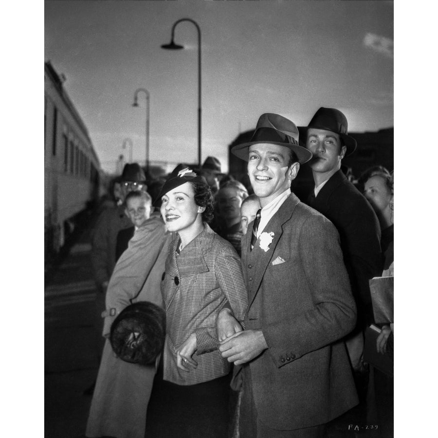 Fred Astaire Waiting for Train in Suit Photo Print Image 1