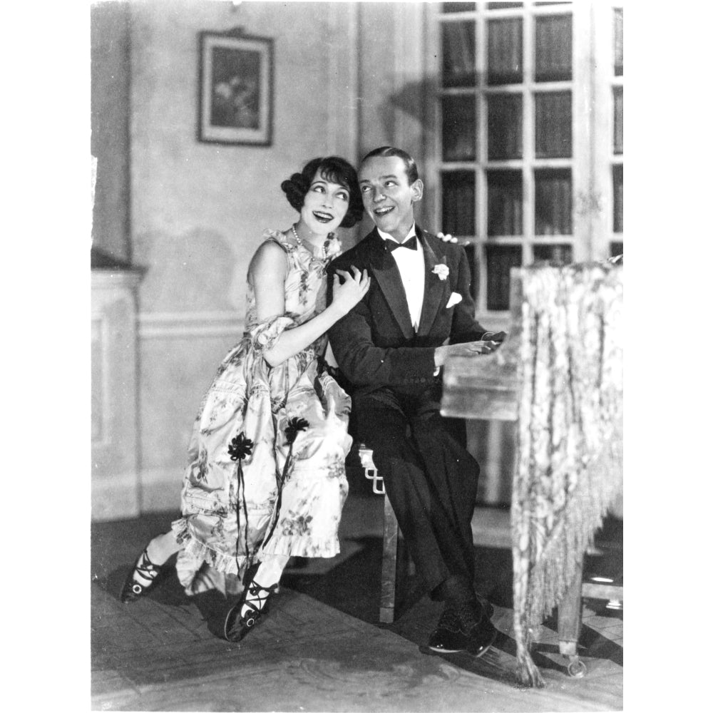 Fred Astaire Playing Piano in Black and White Photo Print Image 1