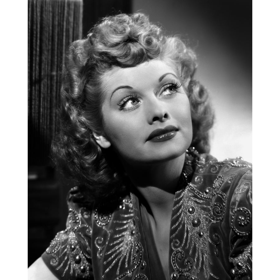 Lucille Ball Looking Up in Blouse Portrait Photo Print Image 1