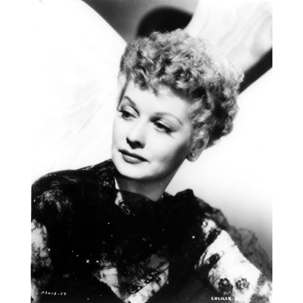 Lucille Ball Looking Away in Black Dress Classic Portrait Photo Print Image 1