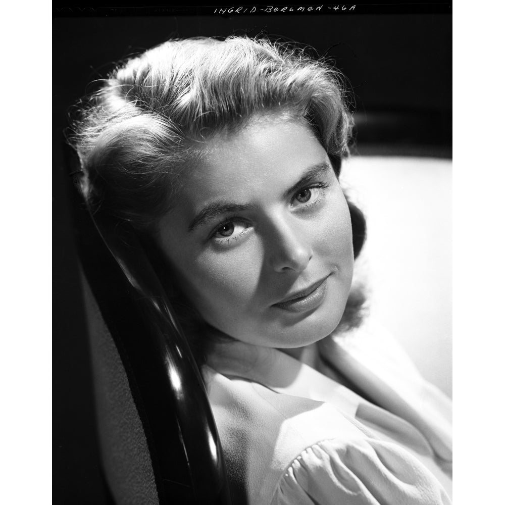 Ingrid Bergman Leaning and wearing a Blouse Photo Print Image 1