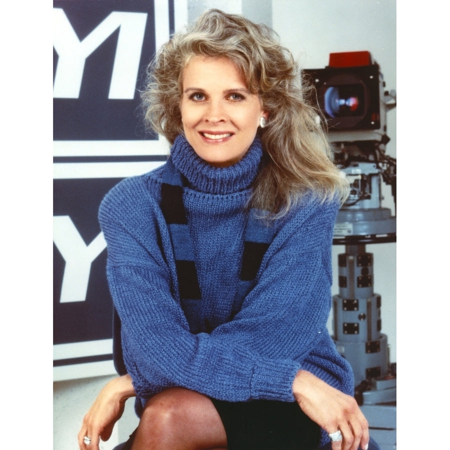 Candice Bergen Posed in Blue Sweater Portrait Photo Print Image 1