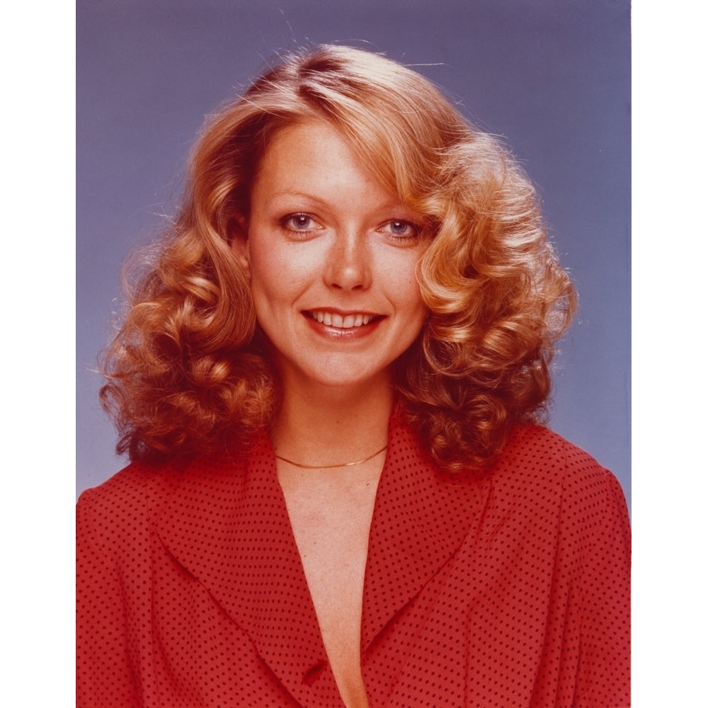 Susan Blakely smiling in Red Sweater Photo Print Image 1