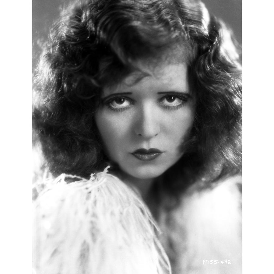 Clara Bow Close Up Portrait with Curly Hair Style Photo Print Image 1