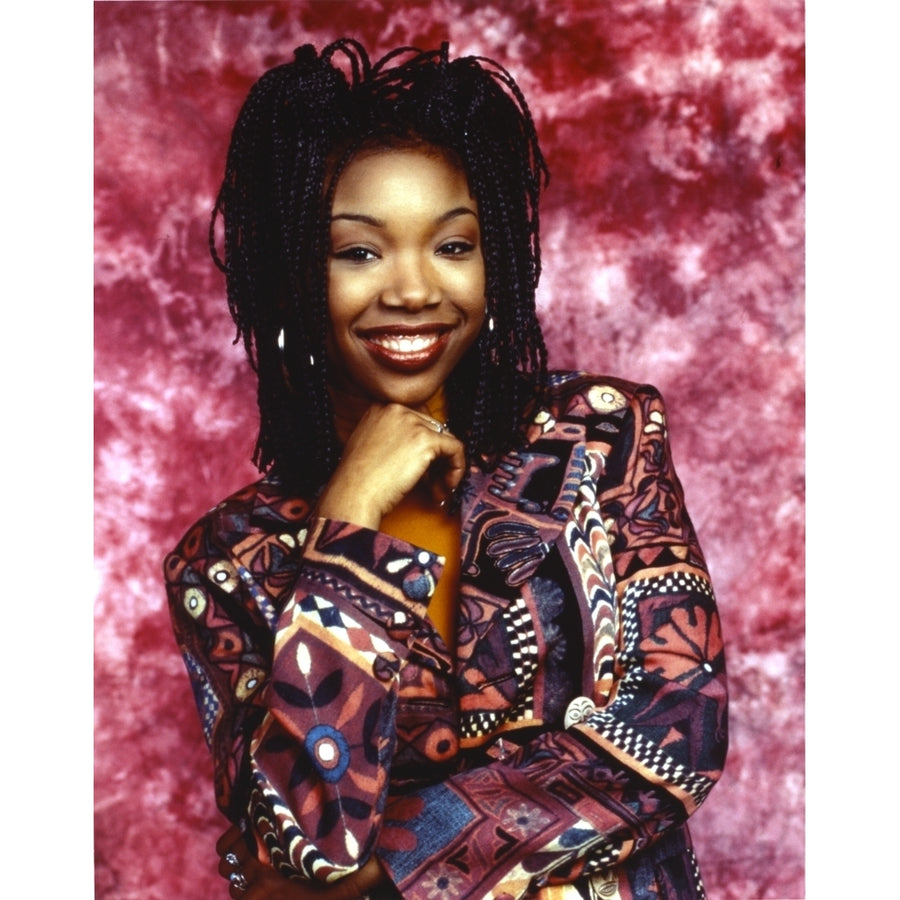 Brandy Posed in Floral Printed Dress Portrait Photo Print Image 1