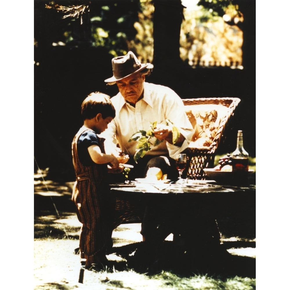 Marlon Brando with Grandson Movie Still from The Godfather Photo Print Image 1