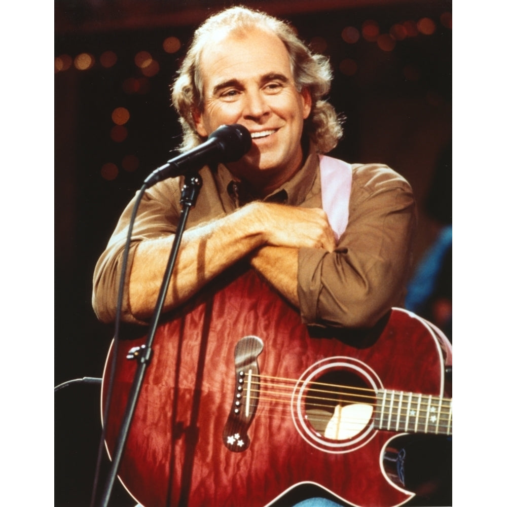 Jimmy Buffett Portrait in Brown Sleeves Photo Print Image 1