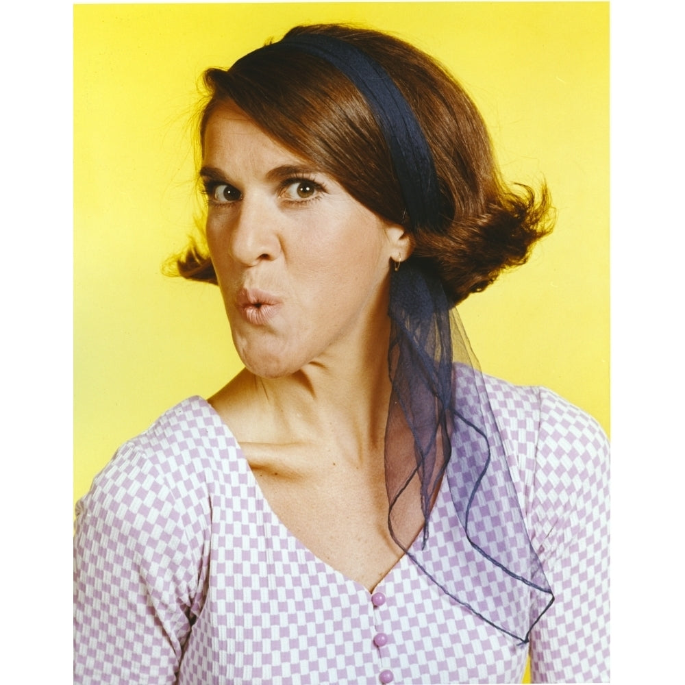 Ruth Buzzi in Yellow Background Close Up Portrait Photo Print Image 1