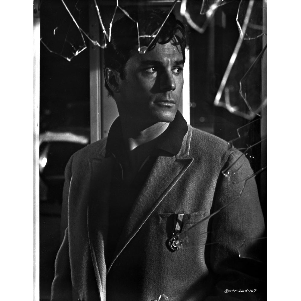 George Maharis through a broken window Photo Print Image 1