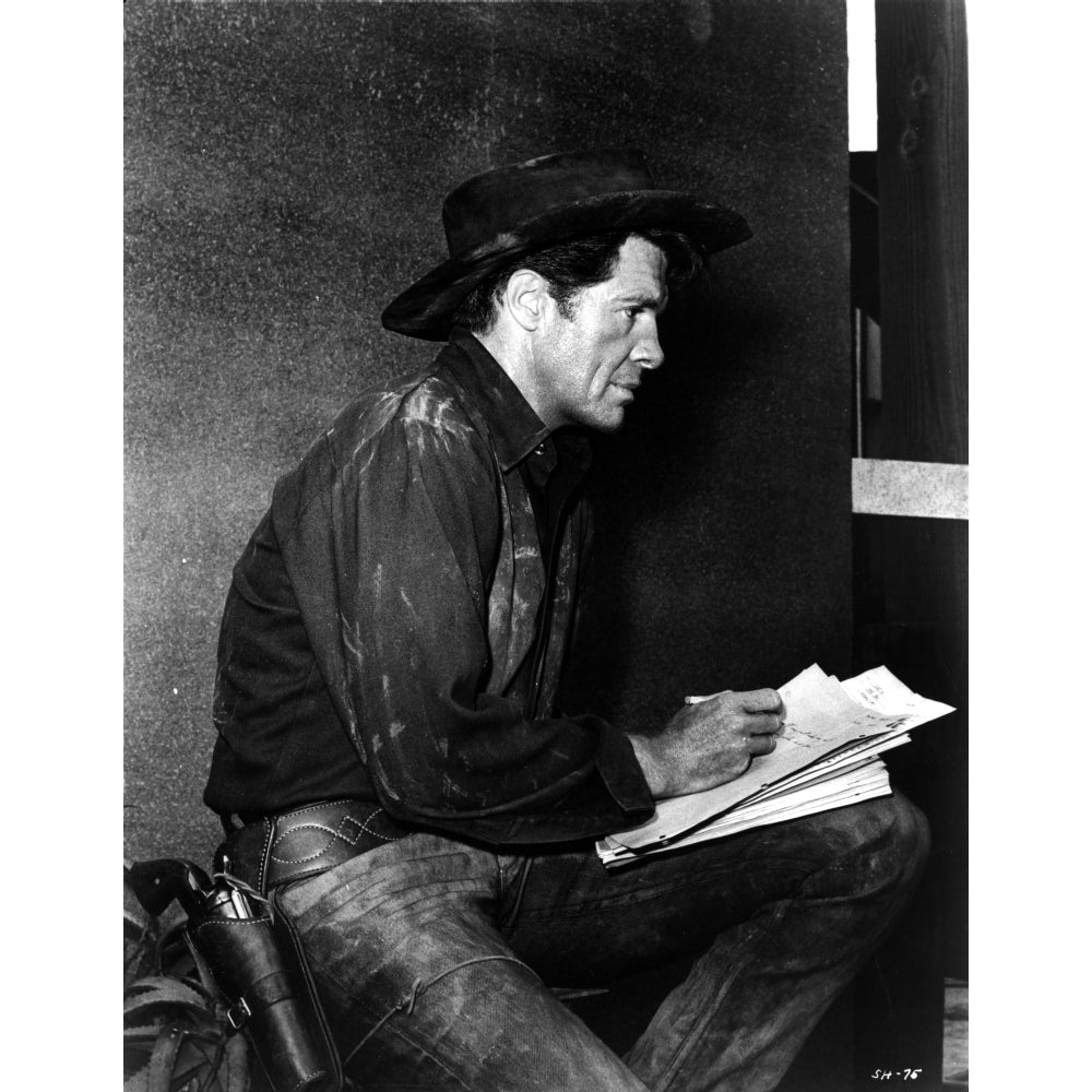 Robert Horton writing letters backstage Photo Print Image 1