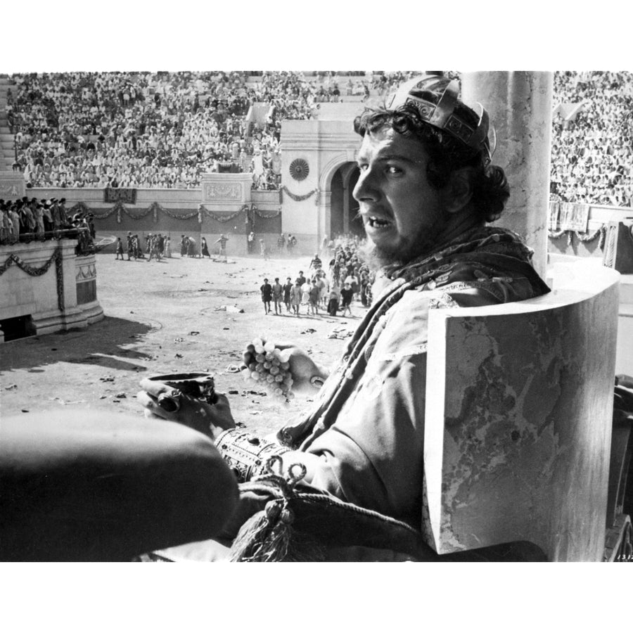 Film still of Peter Ustinov watching a gladiator game Photo Print Image 1