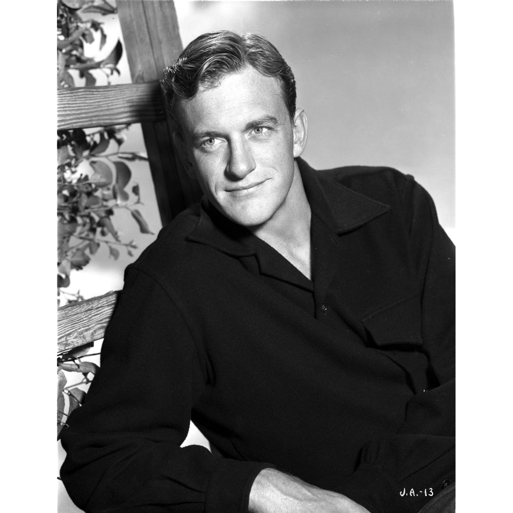 James Arness sitting in front of a window Photo Print Image 1