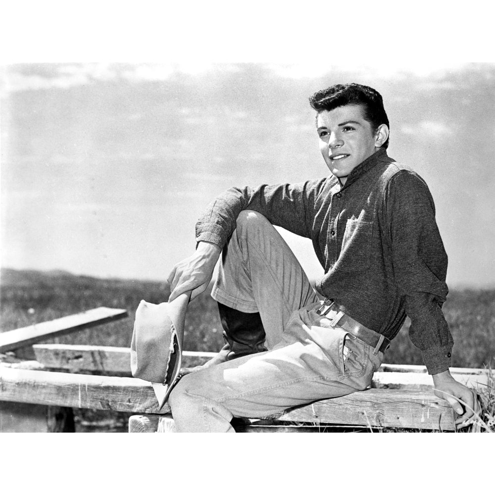 Frankie Avalon on a fence Photo Print Image 1