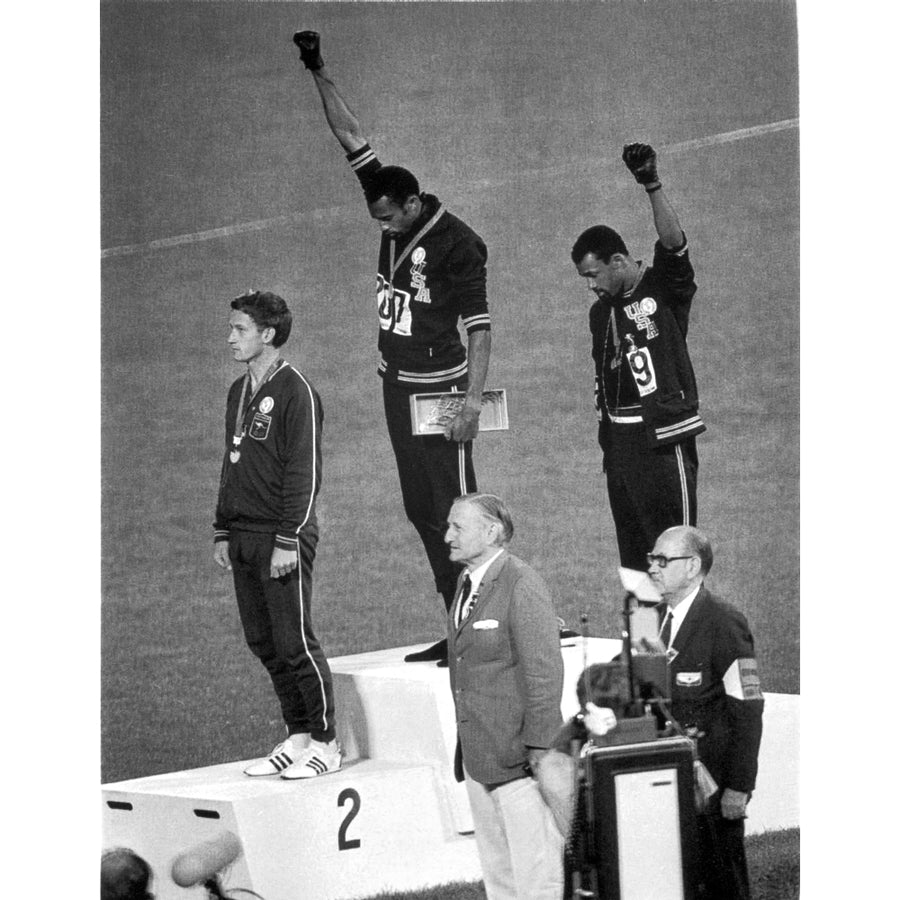 Tommie Smith and John Carlos making a Black Power salute during the Olympic Games Photo Print Image 1