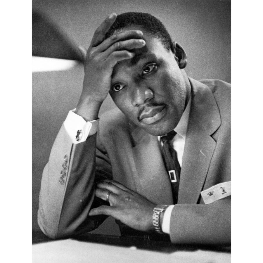 Martin Luther King with his hand on his head Photo Print Image 1