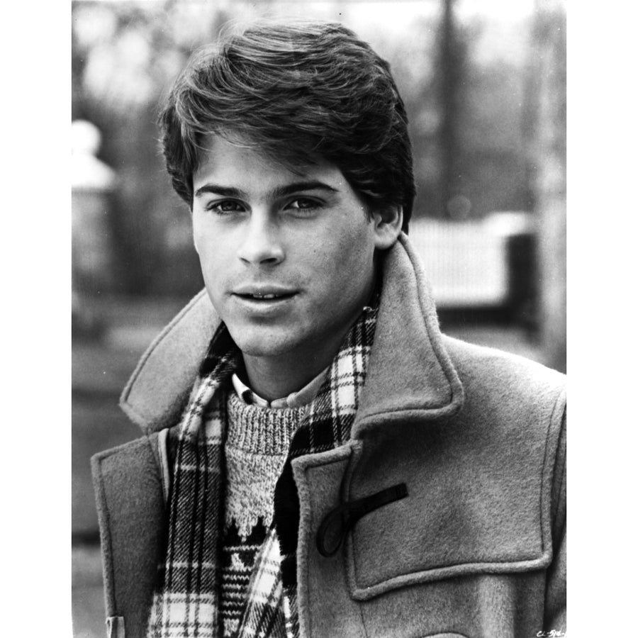 Rob Lowe wearing a coat outdoors Photo Print Image 1