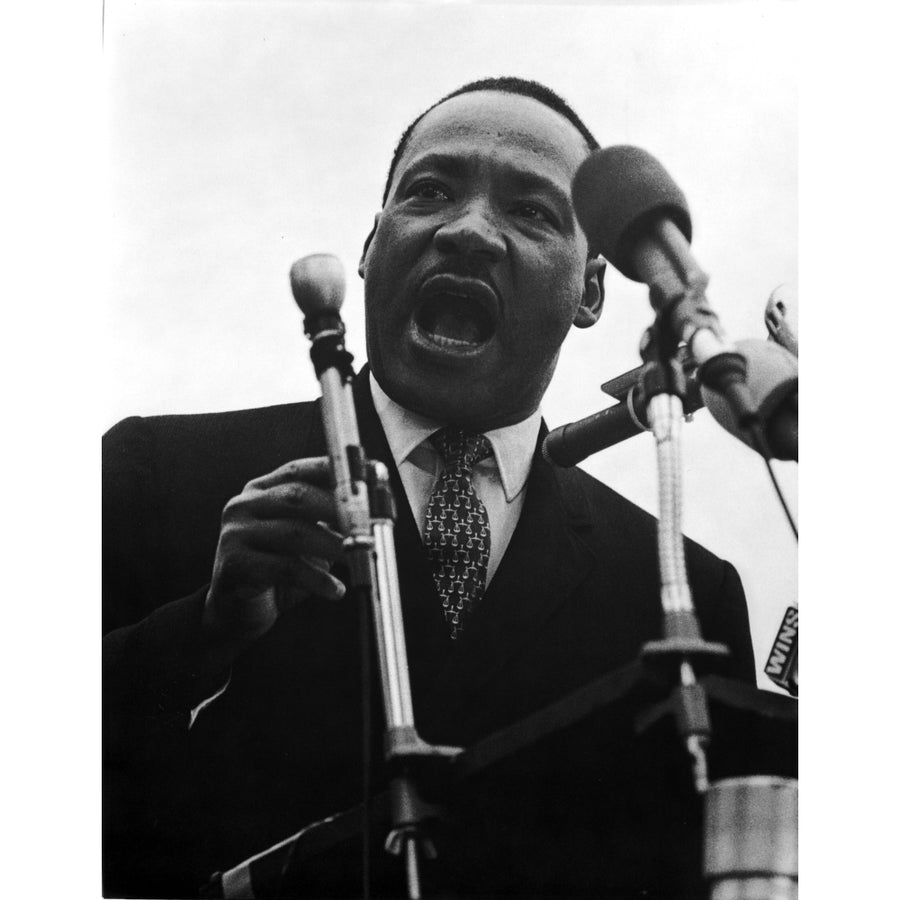 Martin Luther King Jr giving a speech Photo Print Image 1