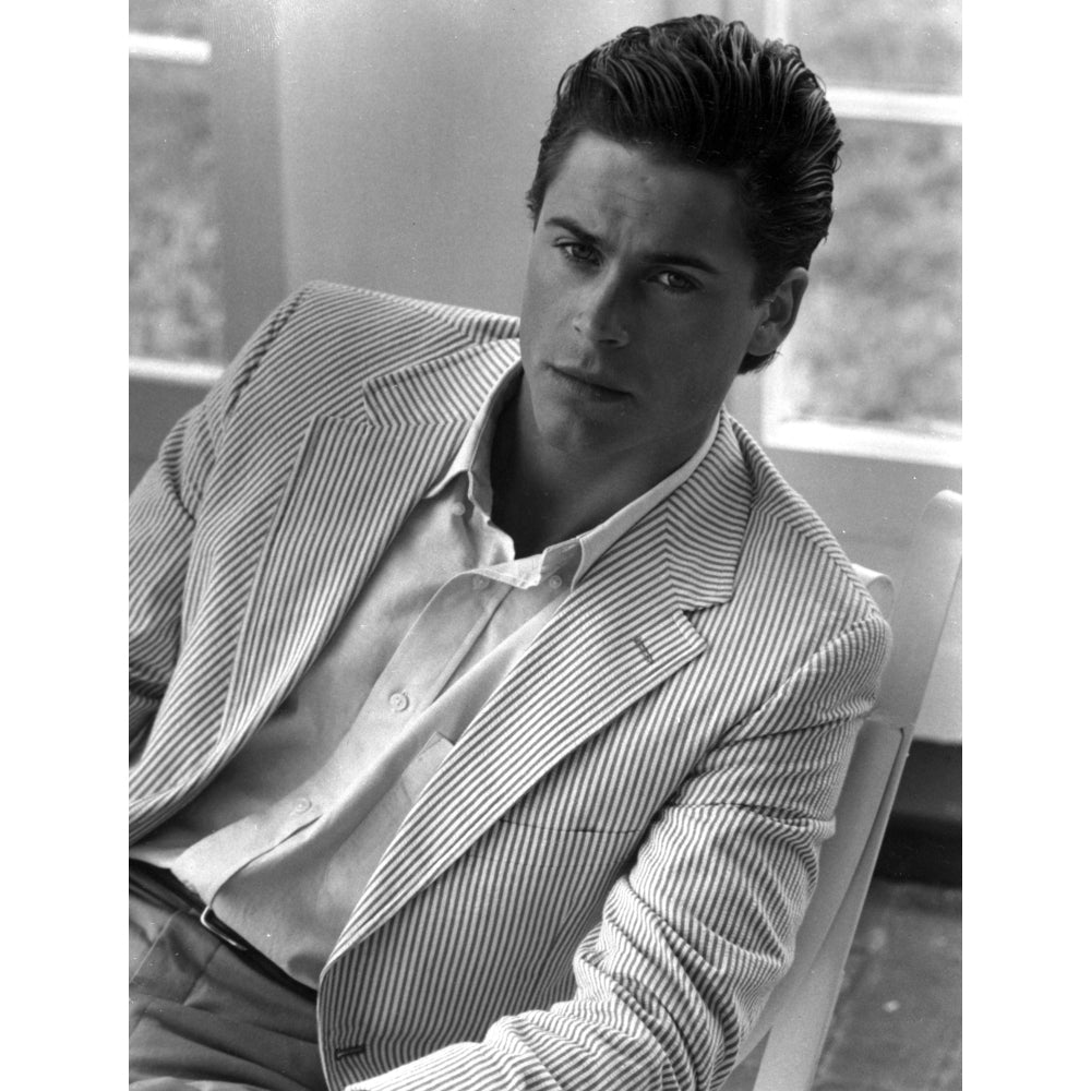 Rob Lowe wearing a striped blazer Photo Print Image 1