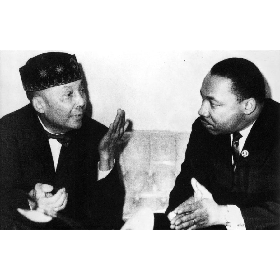 Martin Luther King Jr speaking with Elijah Muhammad Photo Print Image 1