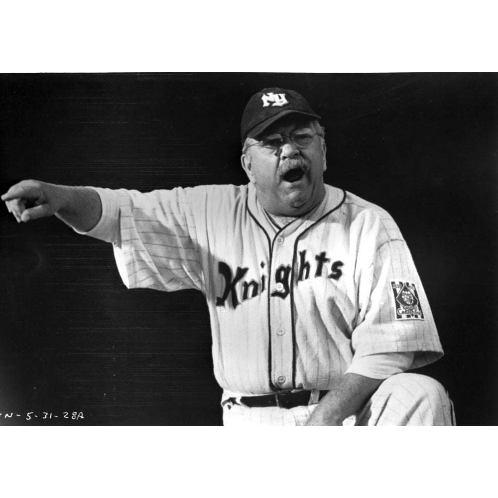 Wilford Brimley wearing a baseball uniform in The Natural Photo Print Image 1