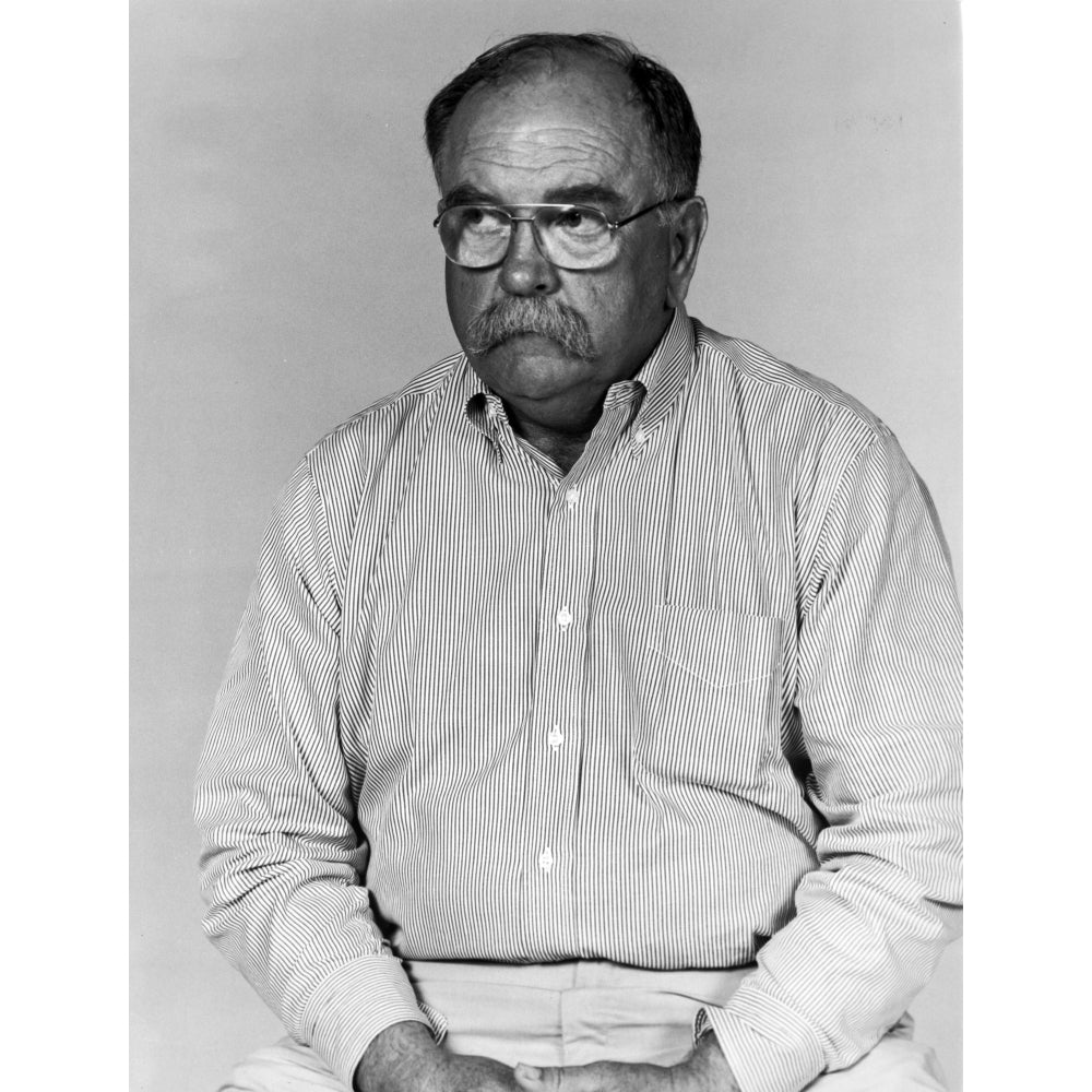 Wilford Brimley wearing a striped shirt Photo Print Image 1