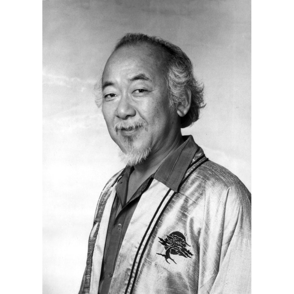 Pat Morita wearing a satin robe Photo Print Image 1