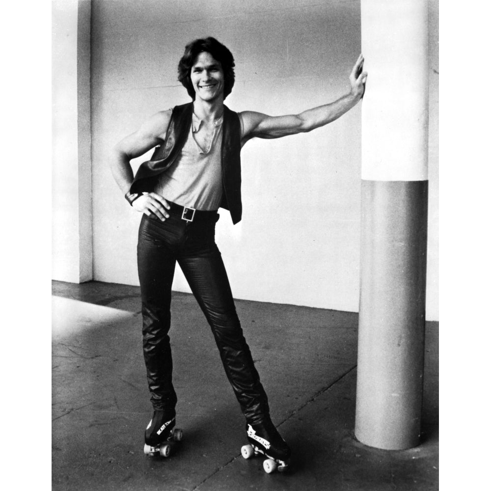 Patrick Swayze wearing roller skates Photo Print Image 1