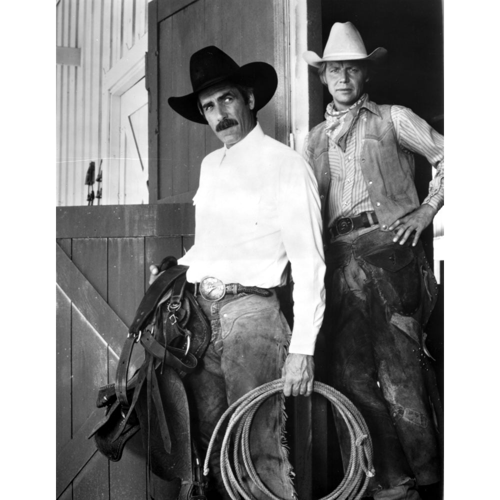 Sam Elliott and co-star in cowboy outfits Photo Print Image 1