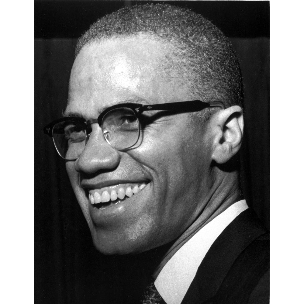 Malcolm X smiling Photo Print Image 1